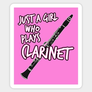 Just A Girl Who Plays Clarinet Female Clarinetist Sticker